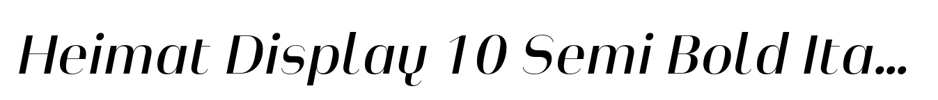 Heimat Display 10 Semi Bold Italic